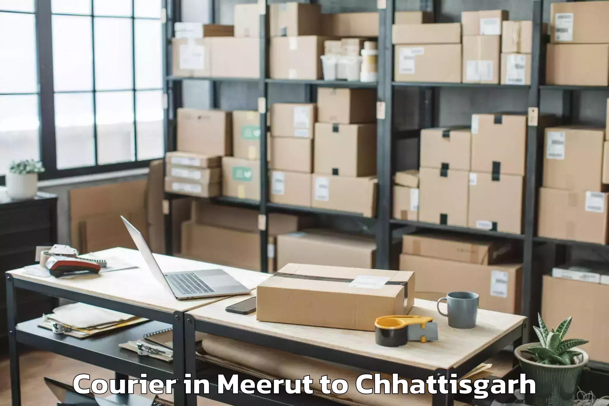 Leading Meerut to Lohandiguda Courier Provider